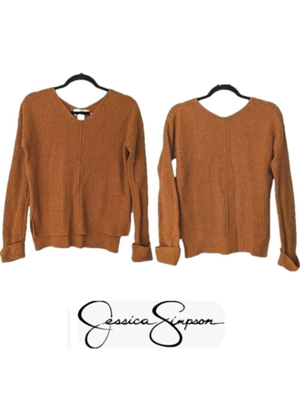 5/$20!! Jessica Simpson burnt orange knit sweater